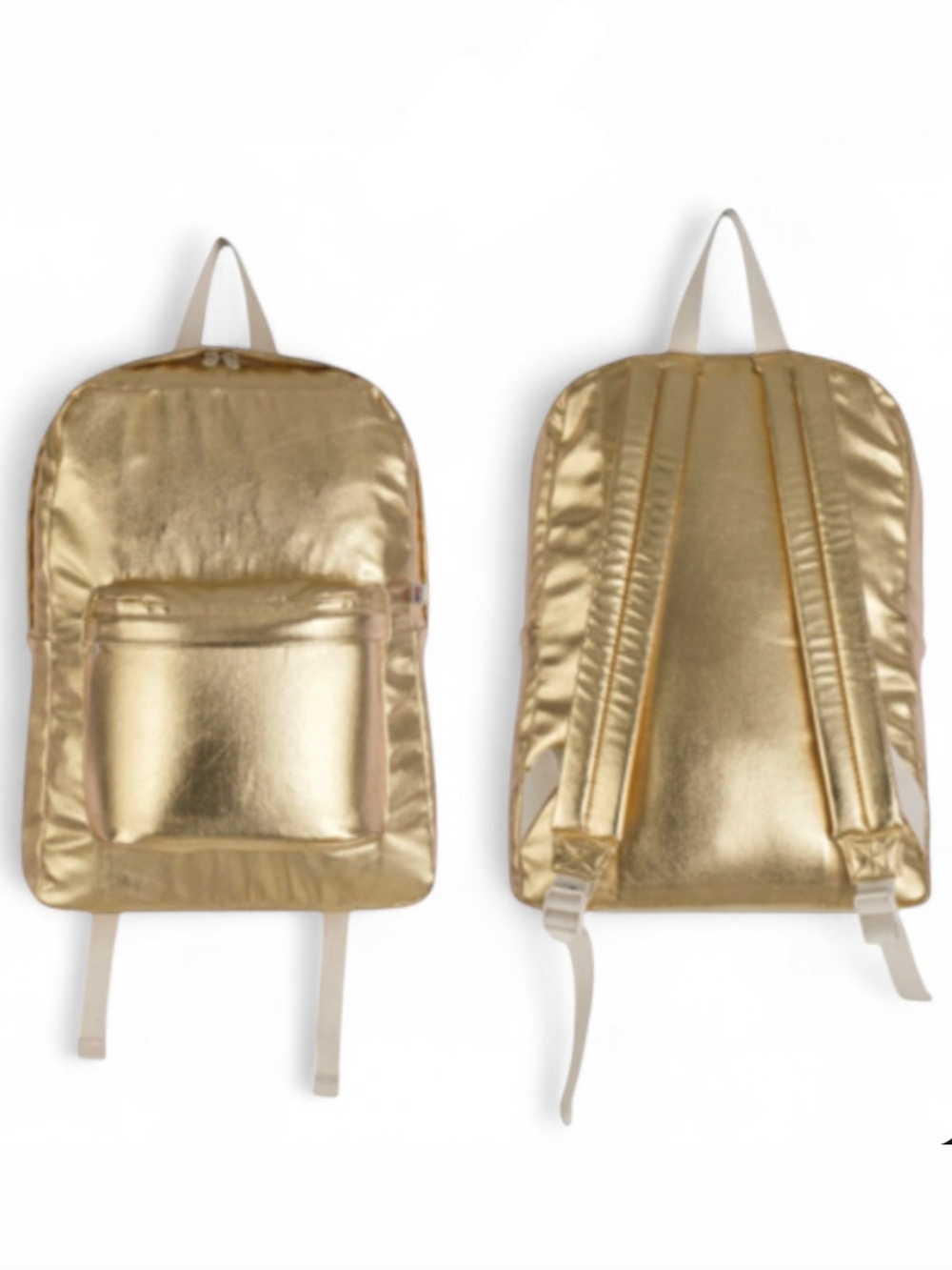 Vintage American Apparel Gold Metallic Backpack
